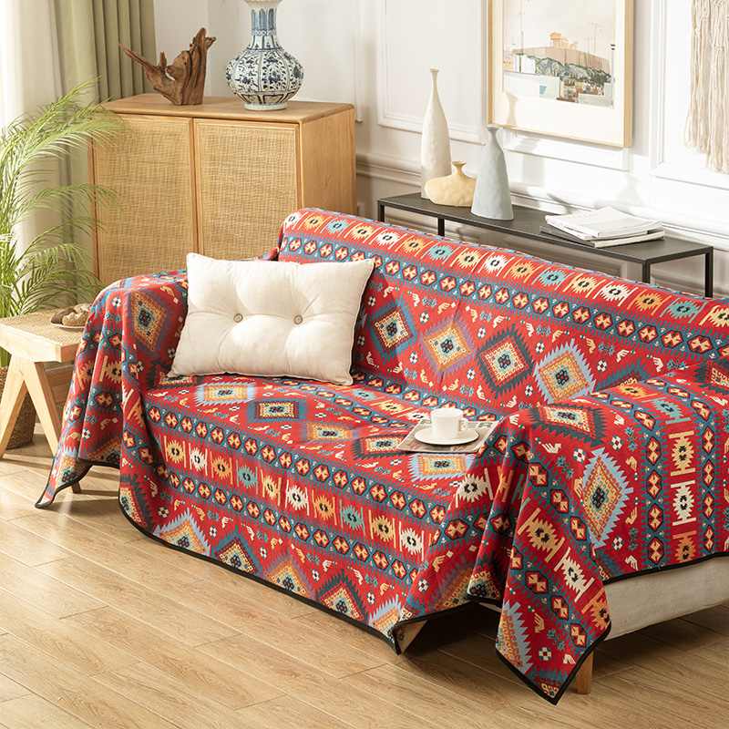 Moroccan Jacquard Multifunctional Throw Blanket Couch Cover