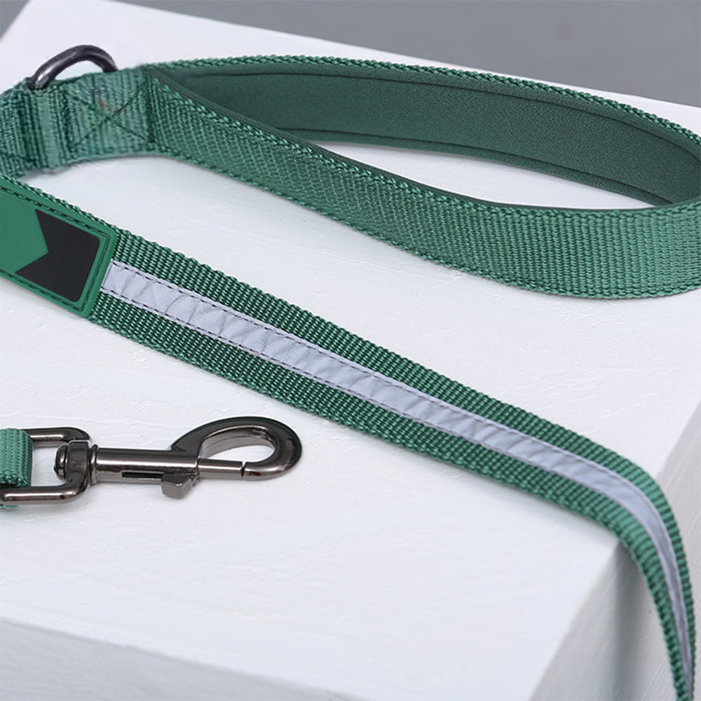 Nylon Adjustable Reflective No-Pull Dog Harness Collar and Leash