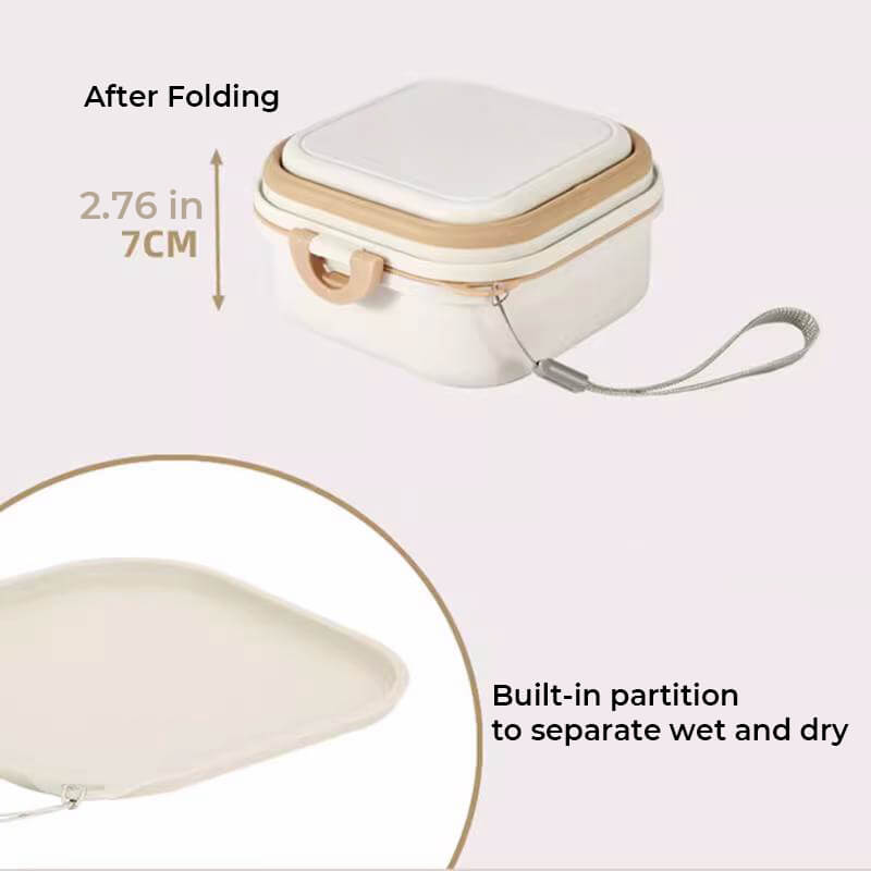 Outdoor Portable Double Bowl Folding Pet Bowl