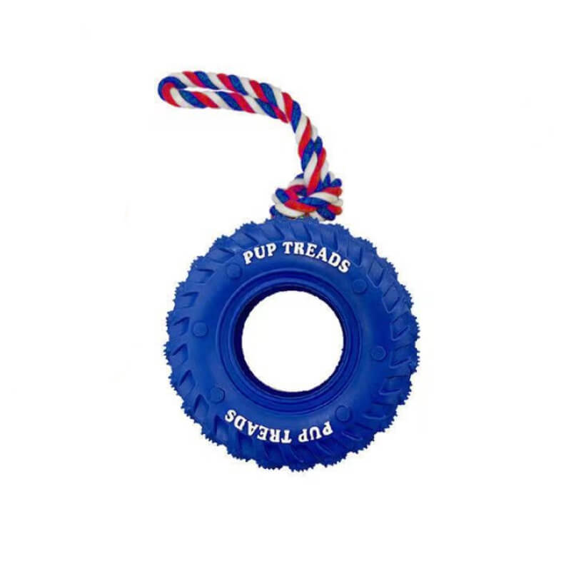 Rubber Tire Dog Interactive Toy Teething and Chewing Toy