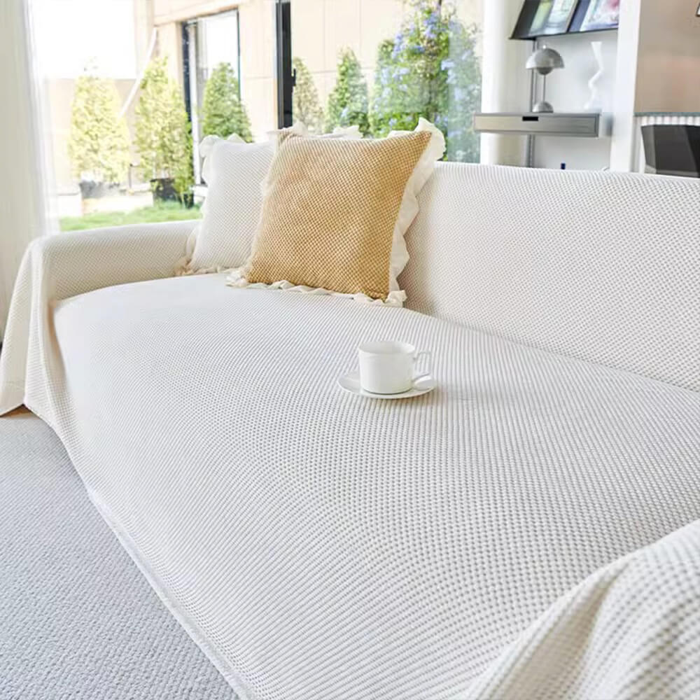 Soft Corduroy Warm Waffle Weave Couch Cover