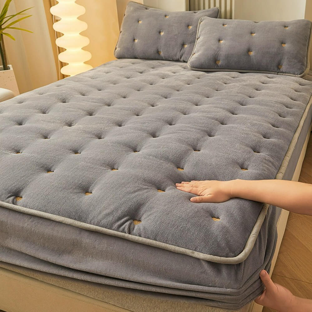 Soft Warm Quilted Fitted Sheet Mattress Cover