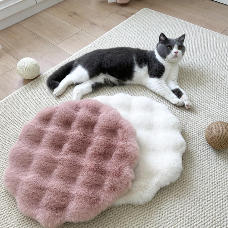 Soft Plush Warm Pet Sleeping Pad Round Dog Mat