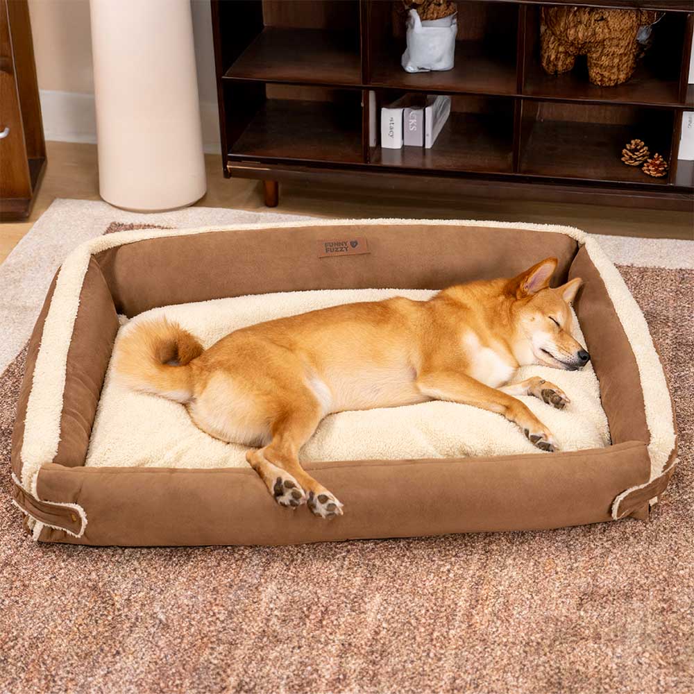 Stylish Expandable Ergonomic Calming Dog Bed - Tranquil Paws