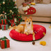 Velvet Heart-Shaped Festive Dog Bed