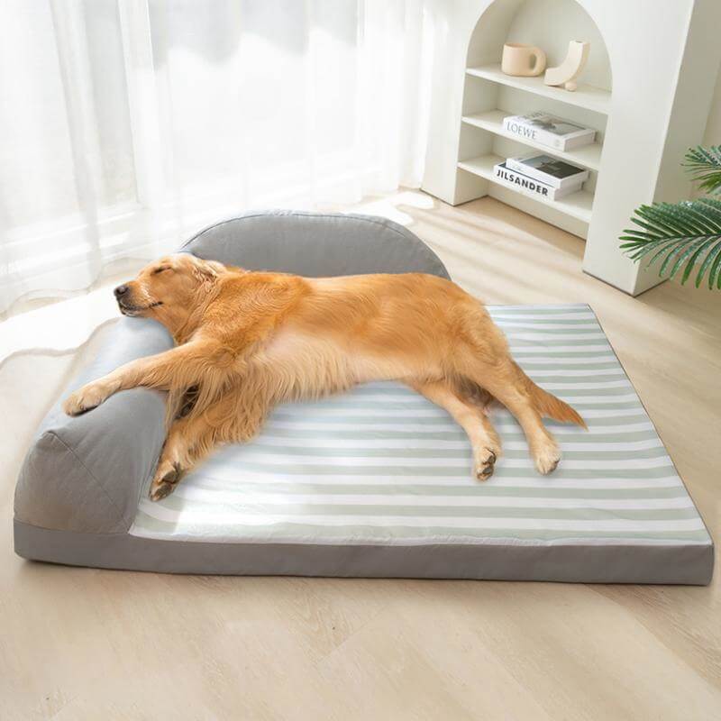 Waterproof Striped Lounger Bed Large Cooling Dog Bed