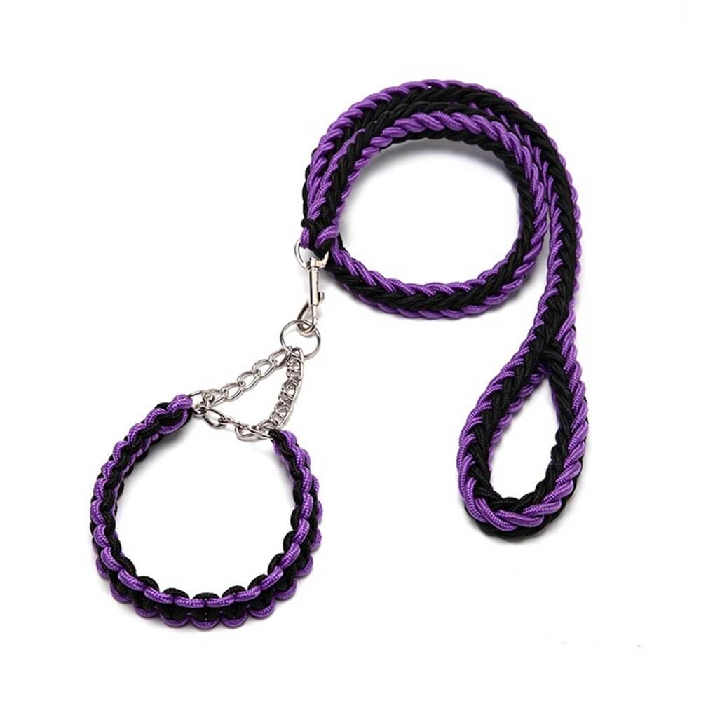 Explosion-Proof Nylon Braided Dog Leash and Collar