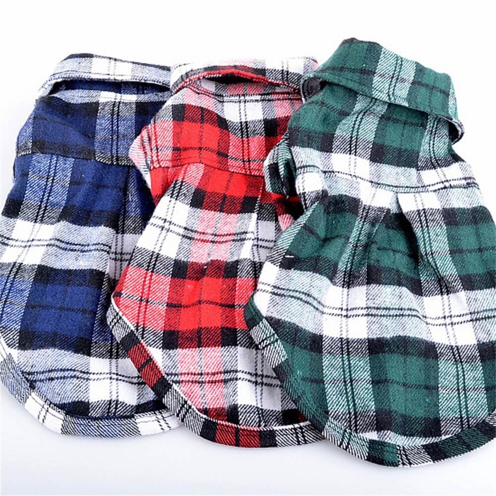 Classic Plaid Dog Shirt - Cozy and Stylish for Every Occasion