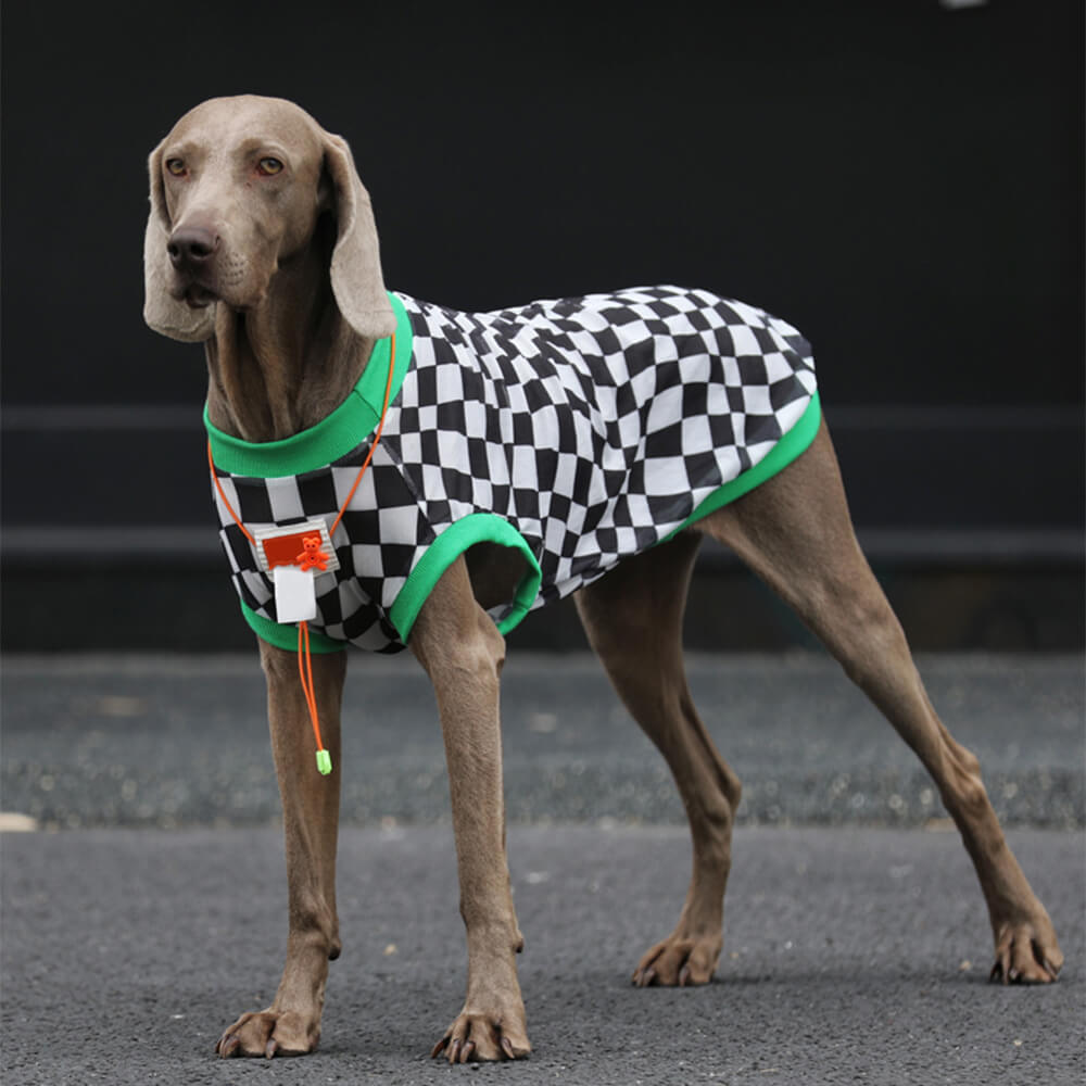 Chic Style Checkerboard Breathable Mesh Dog Cooling Vest