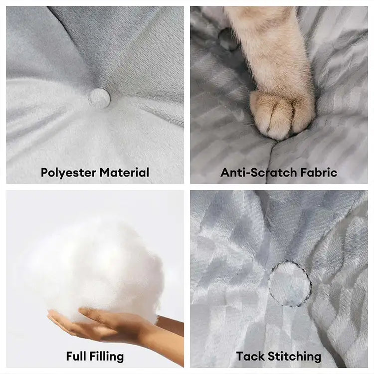 Dual-Sided Cozy Plush Washable Calming Cat Mat