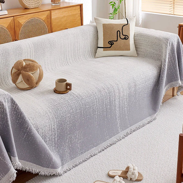 Modern Gradient Chenille Scratch-Resistant Throw Couch Cover
