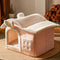 House Design Semi-Enclosed Cat Bed