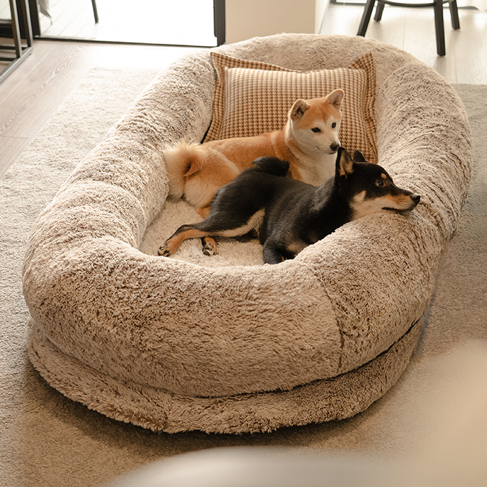 Luxury Super Large Sleep Deeper Oval Bed Human Dog Bed