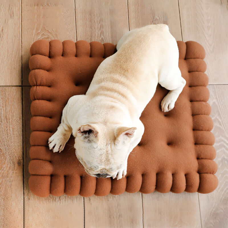 Biscuit Quilted Dog Bed